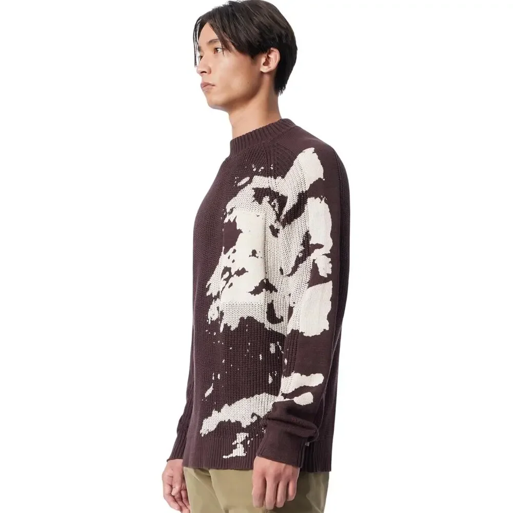 Cross Eyed Moose Mens Refractor Crew Neck Knit Sweater Sz XXL Brown Plum